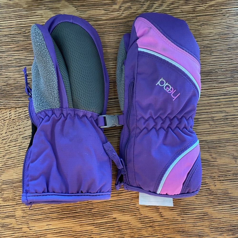 Head snow mittens gloves girl 3-4